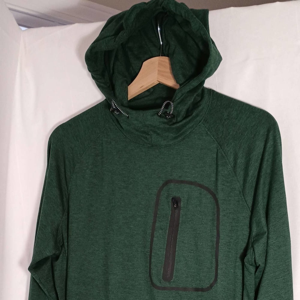 American Eagle/AE Green Men's Pullover, Kangaroo Mesh Pocket, Size S